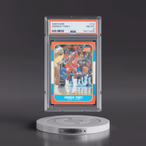 1986 Fleer #114 Andrew Toney (PSA 8 NM-MT)