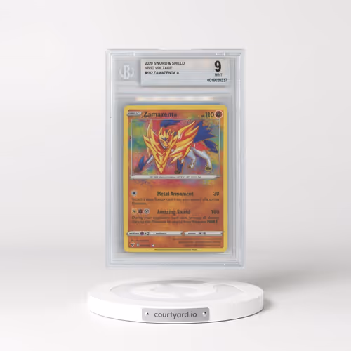 2020 Vivid Voltage #102 Zamazenta - Amazing Rare Holo (BGS 9 MINT)