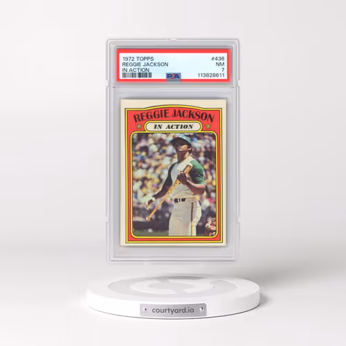 1972 Topps #436 Reggie Jackson - In Action (PSA 7 NM)