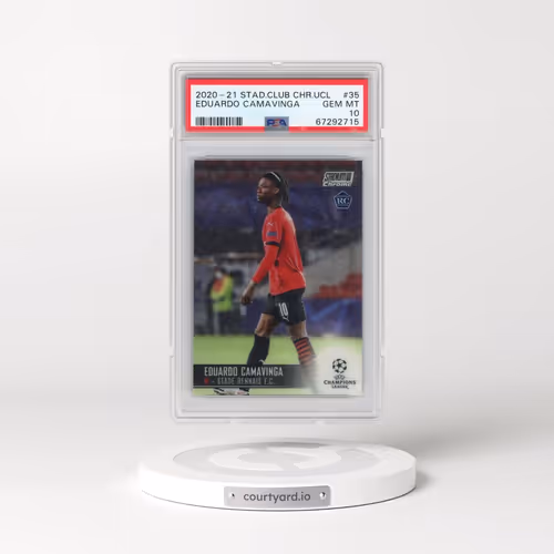 2020 Stadium Club Chrome UEFA Champions League #35 Eduardo Camavinga (PSA 10 GEM MINT)