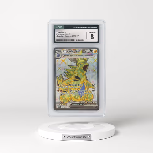 2023 Obsidian Flames - OBF EN #211/197 Tyranitar ex - Ultra Rare (CGC 8 NM-MT)
