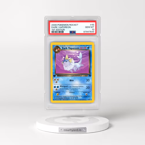 2000 Pokémon Rocket #45 Dark Vaporeon - 1st Edition (PSA 10 GEM MINT)