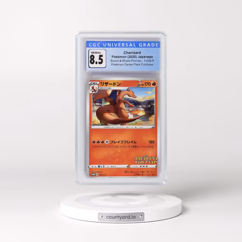 2019 Sword & Shield Promos #143/S-P Charizard - Pokémon Center Pack Purchase (CGC 8.5 NM-MT+)
