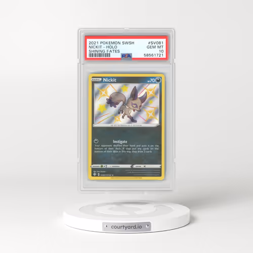 2021 Pokémon Sword & Shield Shining Fates #SV081 Nickit - Holo (PSA 10 GEM MINT)