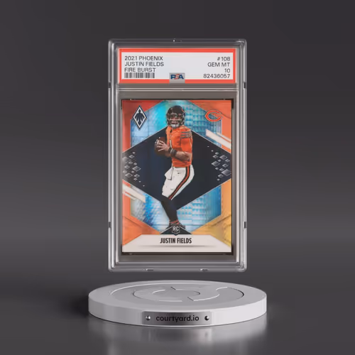 2021 Panini Phoenix #108 Justin Fields - Fire Burst (PSA 10 GEM MINT)