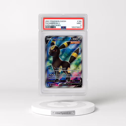 2021 Pokémon Sword & Shield Evolving Skies #188 Umbreon V - Holo Full Art (PSA 9 MINT)