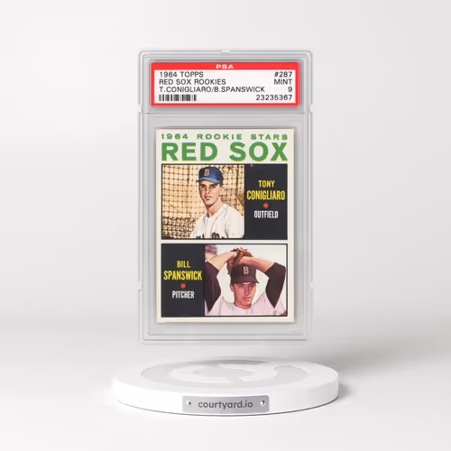 1964 Topps #287 Red Sox Rookies - T.Conigliaro/B.Spanswick (PSA 9 MINT)