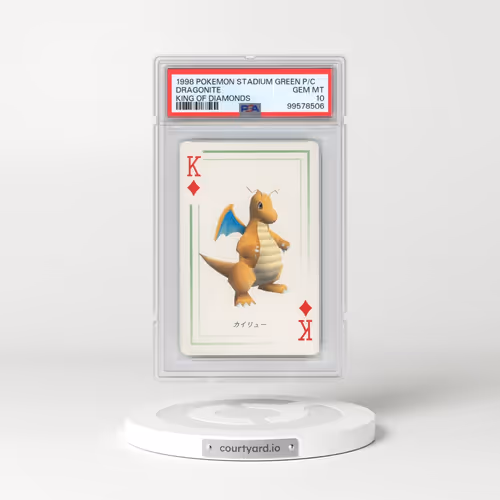 1998 Pokémon Stadium Green Version Playing Cards Dragonite - King of Diamonds (PSA 10 GEM MINT)