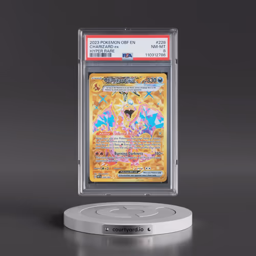 2023 Pokémon Obf EN-Obsidian Flames #228 Charizard EX - Holo Hyper Rare (PSA 8 NM-MT)