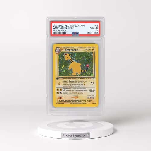 2001 Pokémon Neo Revelation #1 Ampharos - 1st Edition Holo (PSA 4 VG-EX)