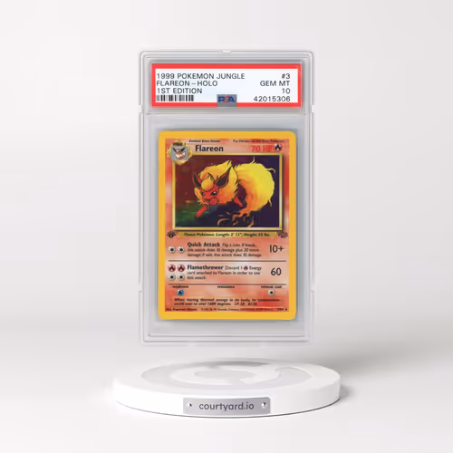 1999 Pokémon Jungle #3 Flareon - 1st Edition Holo (PSA 10 GEM MINT)