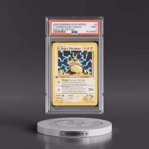2000 Pokémon Gym Heroes #6 LT. Surge's Electabuzz - 1st Edition Holo (PSA 9 MINT)