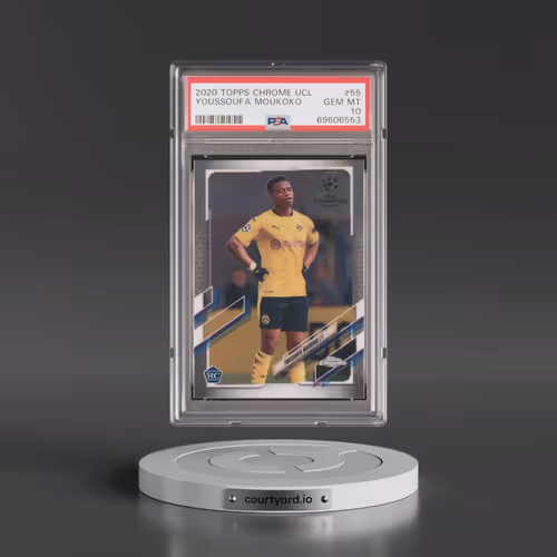 2020 Topps Chrome UEFA Champions League #55 Youssoufa Moukoko (PSA 10 GEM MINT)