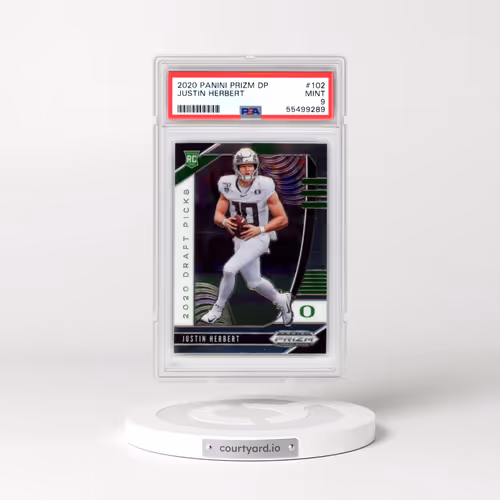 2020 Panini Prizm Draft Picks #102 Justin Herbert (PSA 9 MINT)