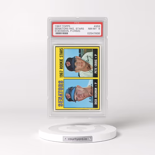 1967 Topps #459 Senators Rookies - D.Bosman/P.Craig (PSA 8 NM-MT)