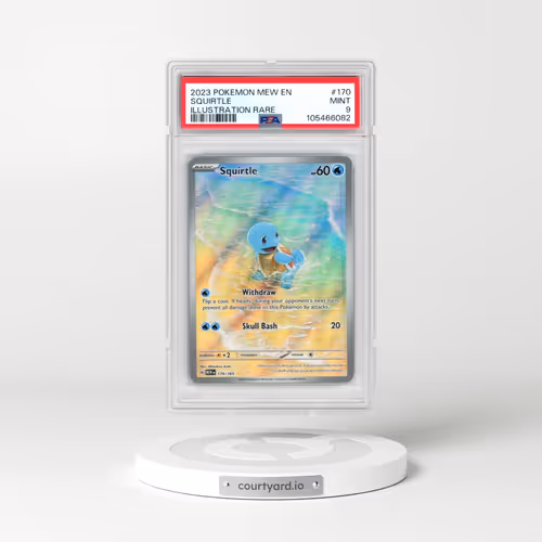 2023 Pokémon Mew EN-151 #170 Squirtle - Illustration Rare (PSA 9 MINT)