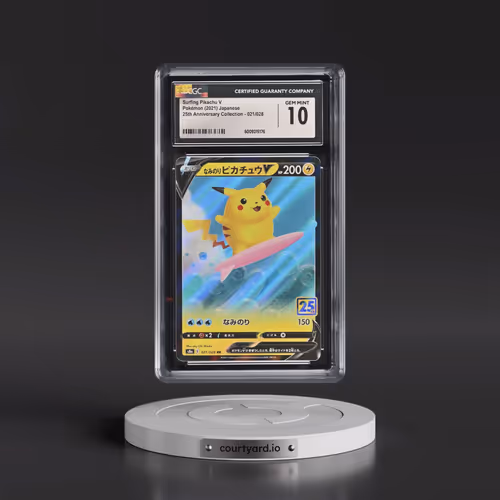 2021 Pokémon 25th Anniversary Collection #021 Surfing Pikachu V - Holo (CGC 10 GEM MINT)