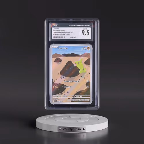 2023 Obsidian Flames - OBF EN #203/197 Larvitar - Illustration Rare Holo (CGC 9.5 MINT+)