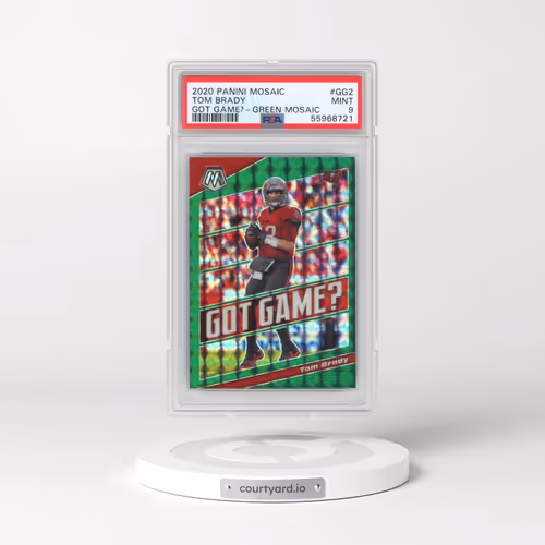 2020 Panini Mosaic Got Game? #GG2 Tom Brady - Green Mosaic (PSA 9 MINT)