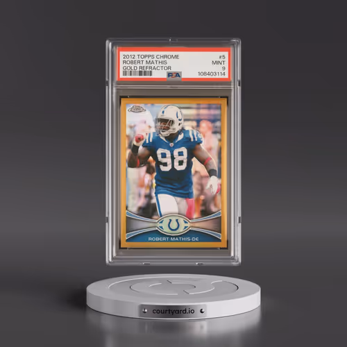 2012 Topps Chrome #5 Robert Mathis - Gold Refractor (PSA 9 MINT)
