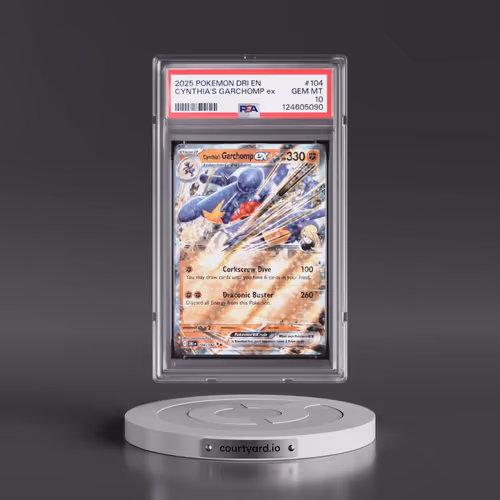 2025 Pokémon Dri EN-Destined Rivals #104 Cynthia's Garchomp EX - Holo (PSA 10 GEM MINT)