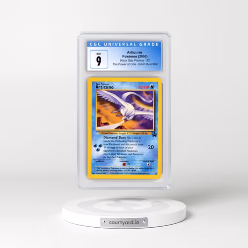 1999 Black Star Promos #22 Articuno - The Power of One Error Illustrator - Aoki (CGC 9 MINT)