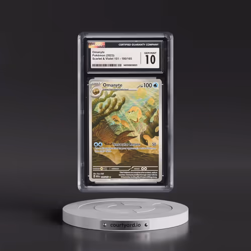 2023 Scarlet & Violet 151 - MEW EN #180/165 Omanyte - Illustration Rare Holo (CGC 10 GEM MINT)