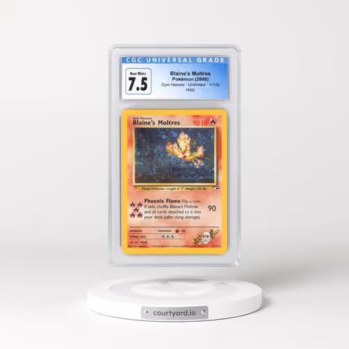 2000 Gym Heroes #1 Blaine's Moltres - Holo (CGC 7.5 NM+)
