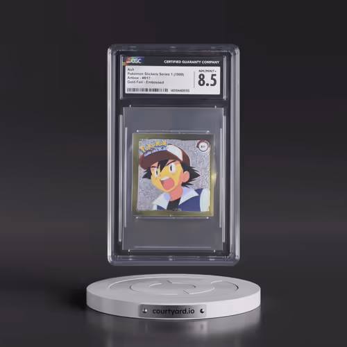 Action Flipz Series 1 (Artbox) - English #R17 Ash - Chromium Stickers (CGC 8.5 NM-MT+)