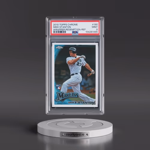 2010 Topps Chrome Wrapper Redemption #190 Mike Stanton - Refractor (PSA 9 MINT)