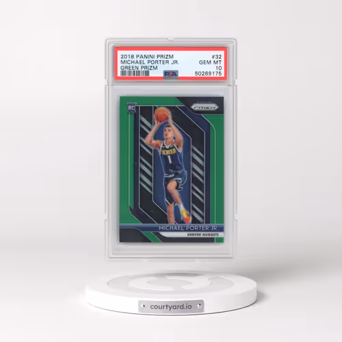 2018 Panini Prizm #32 Michael Porter Jr. - Green Prizm (PSA 10 GEM MINT)