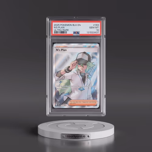 2025 Pokémon Blk EN-Black Bolt #163 N's Plan - Ultra Rare (PSA 10 GEM MINT)