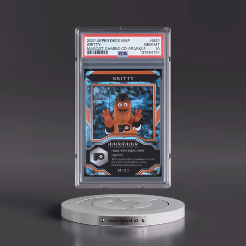 2021 Upper Deck MVP Mascot Gaming Cards #M21 Gritty - Sparkle (PSA 10 GEM MINT)
