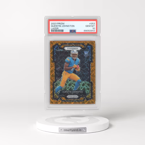 2023 Panini Prizm #353 Quentin Johnston - Lazer Prizm (PSA 10 GEM MINT)