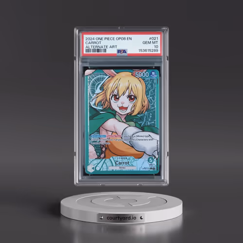 2024 One Piece OP08-Two Legends #021 Carrot - Alternate Art (PSA 10 GEM MINT)