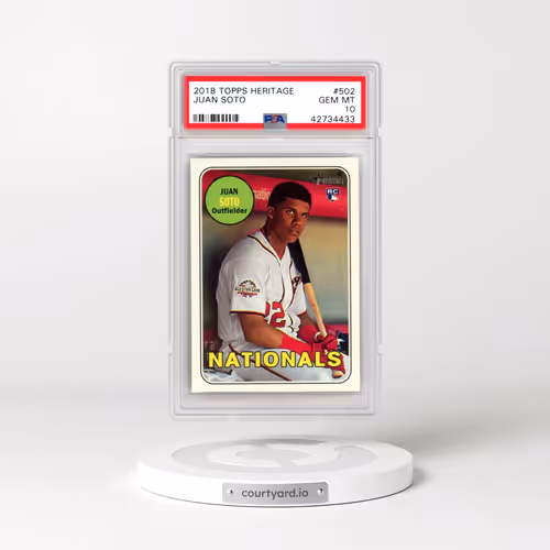 2018 Topps Heritage #502 Juan Soto (PSA 10 GEM MINT)
