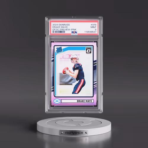 2024 Panini Donruss #379 Drake Maye - Optic Preview-Pink (PSA 9 MINT)