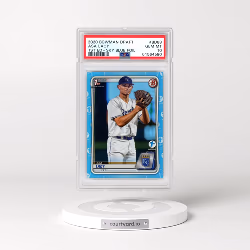 2020 Bowman Draft 1st Edition #BD88 Asa Lacy - Sky Blue Foil (PSA 10 GEM MINT)