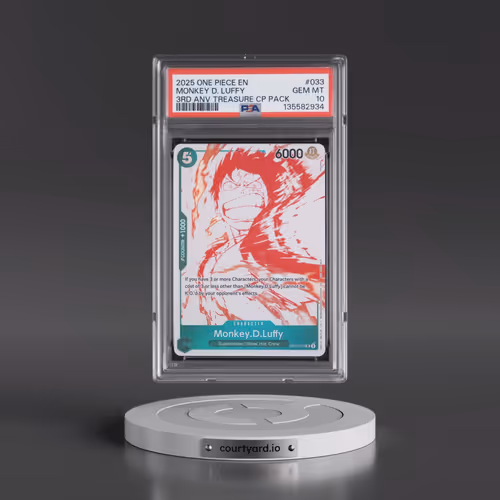 2025 One Piece 3rd Anniversary! One Piece Card Treasure Campaign Pack #033 Monkey D. Luffy (PSA 10 G