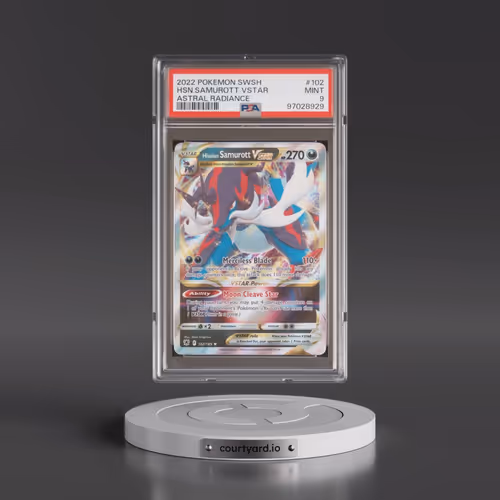 2022 Pokémon Sword & Shield Astral Radiance #102 Hisuian Samurott Vstar (PSA 9 MINT)