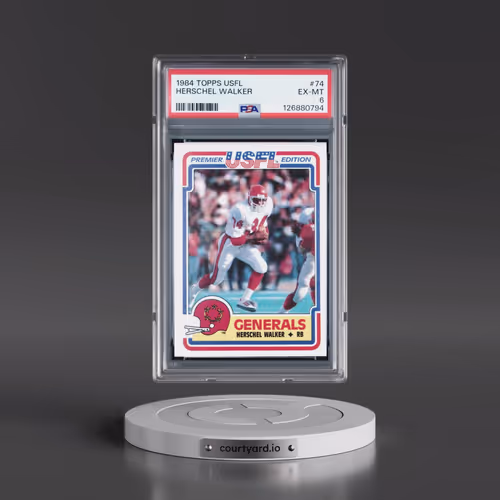 1984 Topps USFL #74 Herschel Walker (PSA 6 EX-MT)