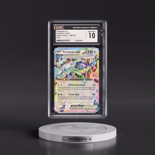 2024 Stellar Crown - SCR EN #128/142 Terapagos ex - Holo (CGC 10 GEM MINT)