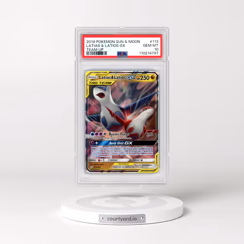 2019 Pokémon Sun & Moon Team Up #113 Latias & Latios GX - Holo (PSA 10 GEM MINT)