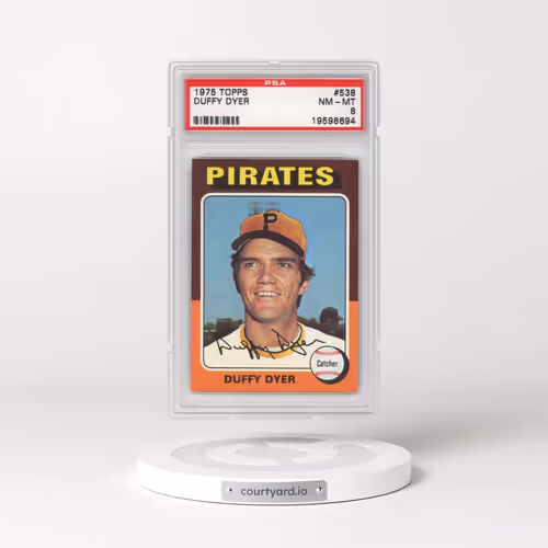 1975 Topps #538 Duffy Dyer (PSA 8 NM-MT)