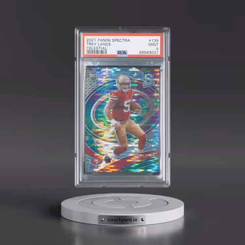 2021 Panini Spectra #139 Trey Lance - Celestial (PSA 9 MINT)