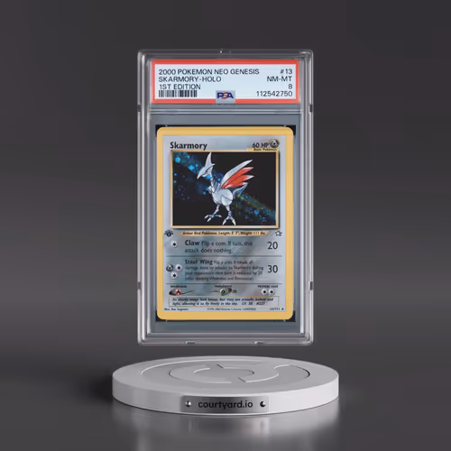 2000 Pokémon Neo Genesis #13 Skarmory - 1st Edition Holo (PSA 8 NM-MT)