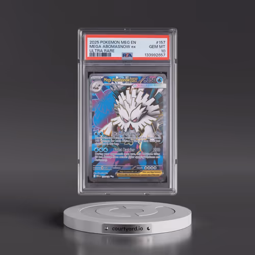 2025 Pokémon Meg EN-Mega Evolution #157 Mega Abomasnow EX - Holo Ultra Rare (PSA 10 GEM MINT)