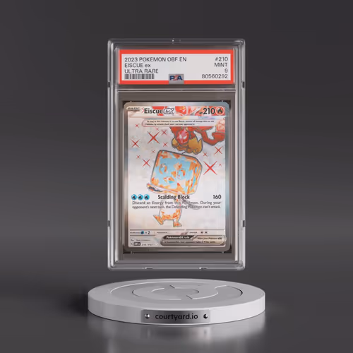 2023 Pokémon Obf EN-Obsidian Flames #210 Eiscue EX - Holo Ultra Rare (PSA 9 MINT)