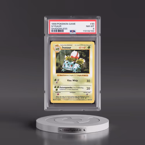1999 Pokémon Game #30 Ivysaur - Shadowless (PSA 8 NM-MT)