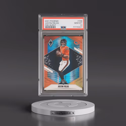2021 Panini Phoenix #108 Justin Fields - Fire Burst (PSA 10 GEM MINT)